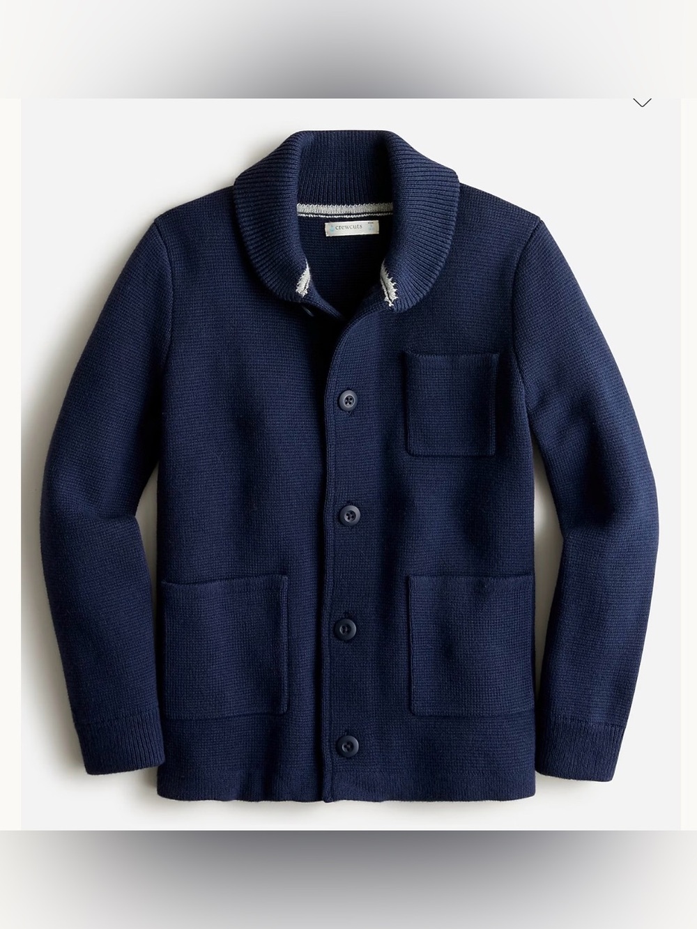 Boy’s Crewcuts J.Crew Sweater Blazer Size XL 12-14 Navy Blue Academia Old Money